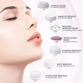 COSLUS Brosse Nettoyante avec tête en silicone pour un nettoyage doux