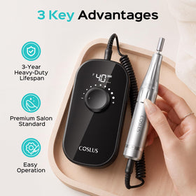 COSLUS E51 perceuse à ongles avec embouts de rangement