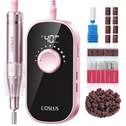 COSLUS E51 perceuse à ongles électrique vue avant avec écran LED