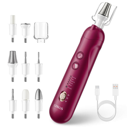 COSLUS Kit de Manucure et Pédicure avec embouts en acier inoxydable