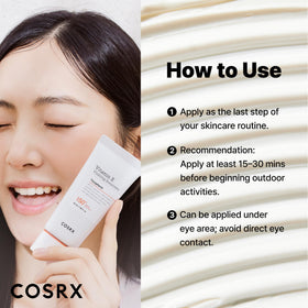 COSRX Crème Solaire Vitamine E en situation extérieure
