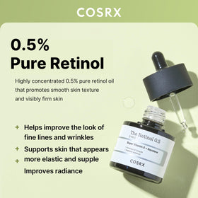 COSRX Huile de Rétinol 0,5% étiquette