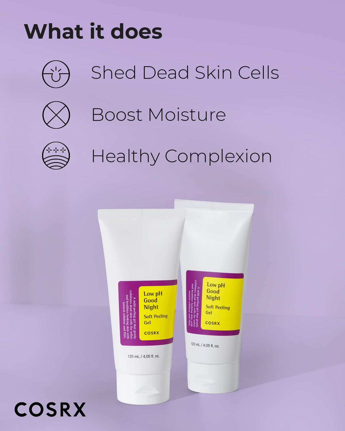 COSRX Low pH Soft Peeling Gel application sur peau