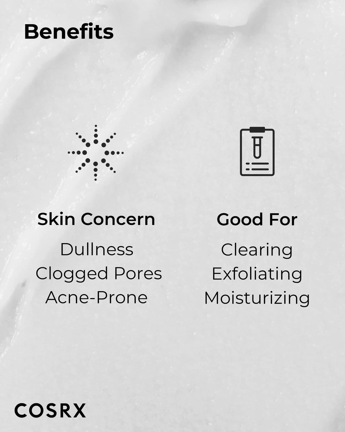 COSRX Low pH Soft Peeling Gel ingrédients principaux