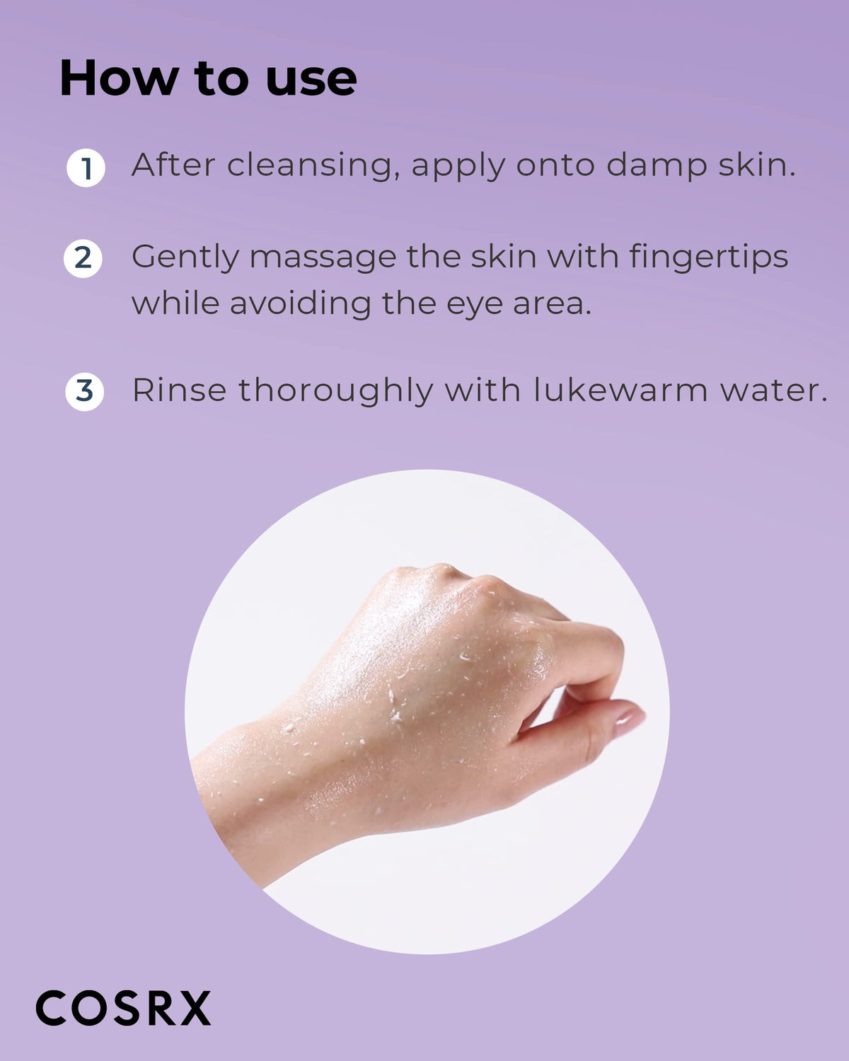 COSRX Low pH Soft Peeling Gel sur une table de soin
