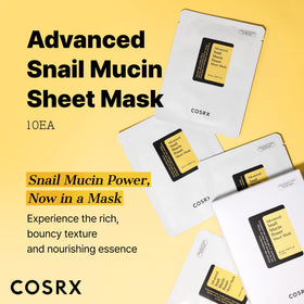 COSRX Masque en Tissu Mucine d'Escargot affichage des ingrédients