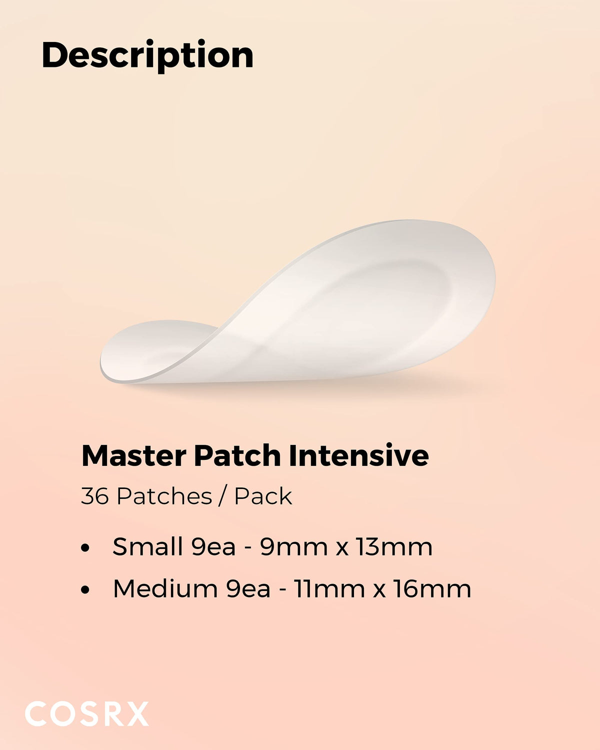 COSRX Master Patch Intensive patch anti-acné en gros plan