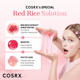 COSRX Nettoyant Pore Profond 150ml avec ingrédients sur fond blanc