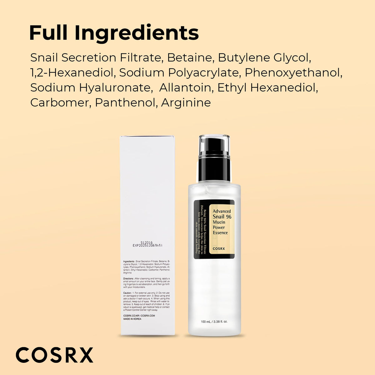 COSRX Sérum 100ml sur fond neutre