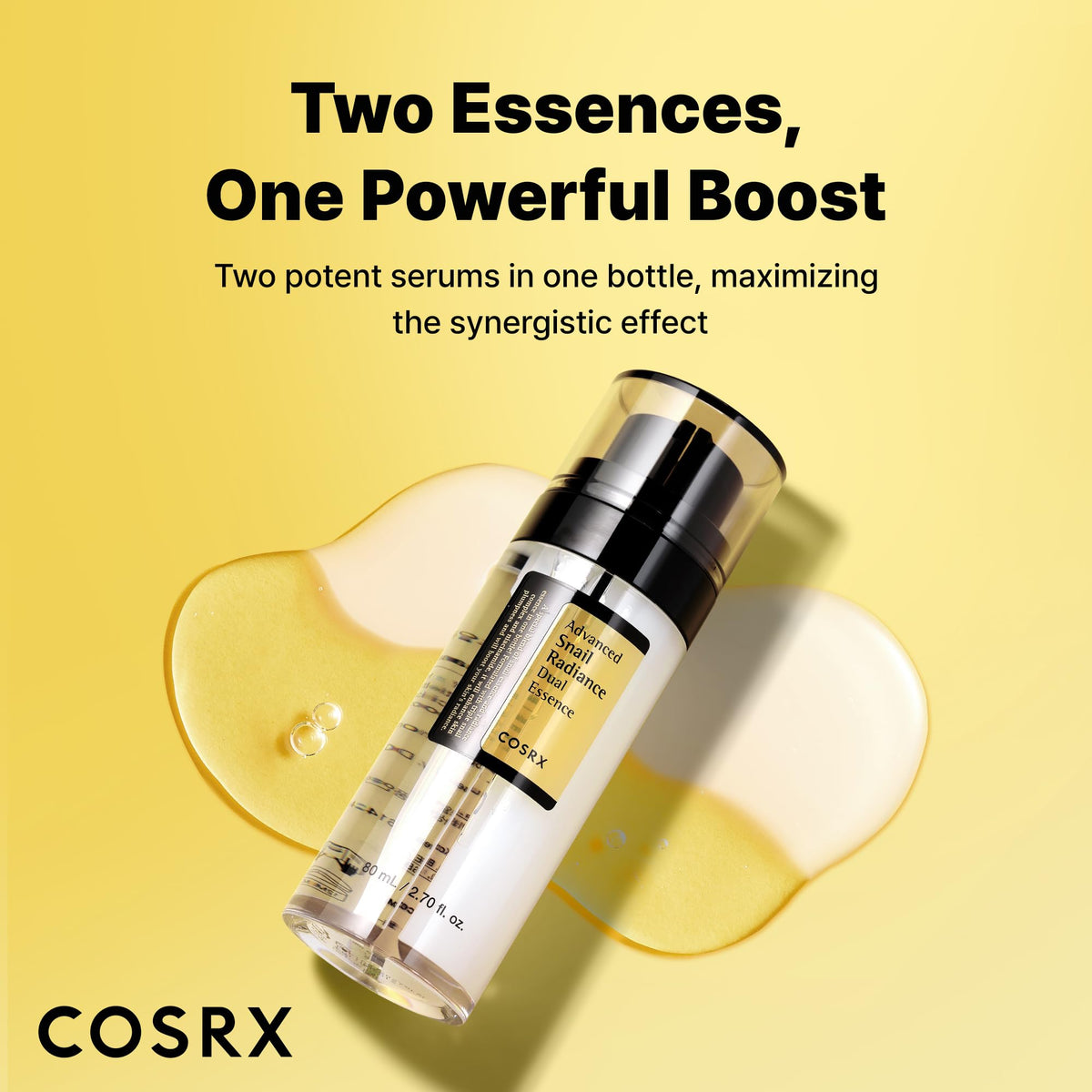 COSRX Sérum Dual Essence application sur la main