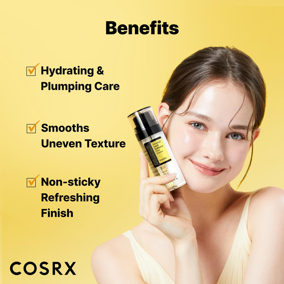COSRX Sérum Mucin d'Escargot 74% Niacinamide 5% vue de côté