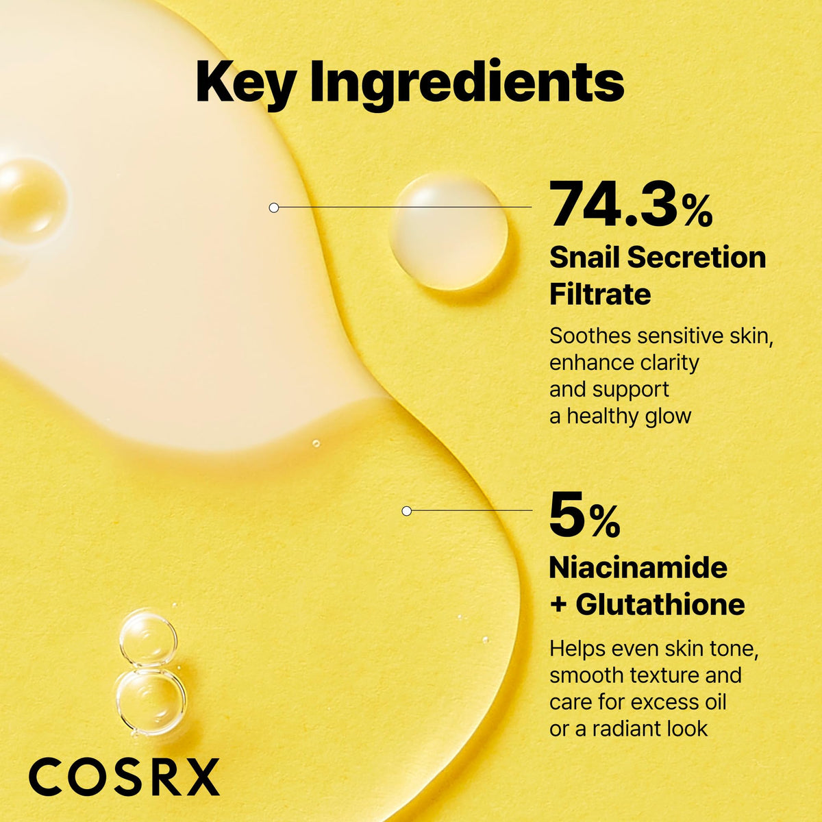 COSRX Sérum Mucin d'Escargot texture claire et crémeuse