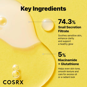 COSRX Sérum Mucin d'Escargot texture claire et crémeuse