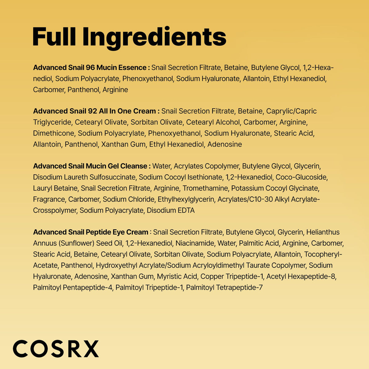 COSRX Set de Soins à la Mucine d'Escargot - Utilisation quotidienne