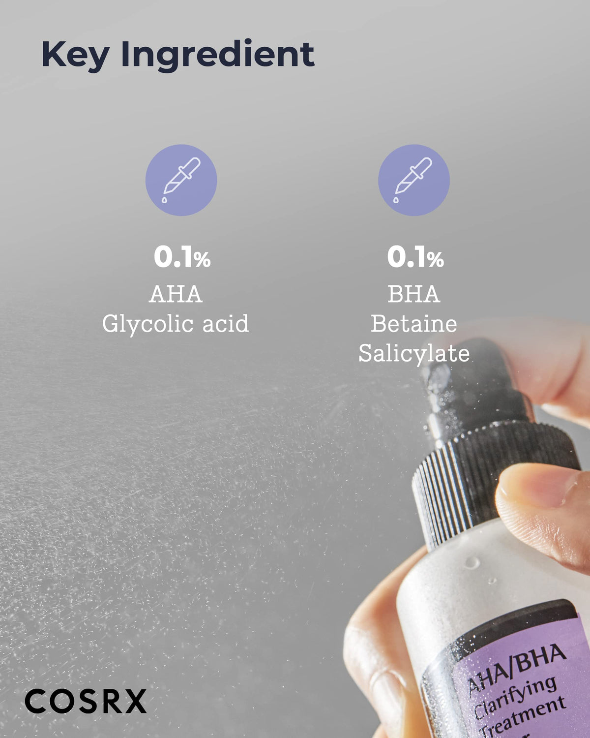 COSRX Toner AHA/BHA 150 ml en présentation sur une surface