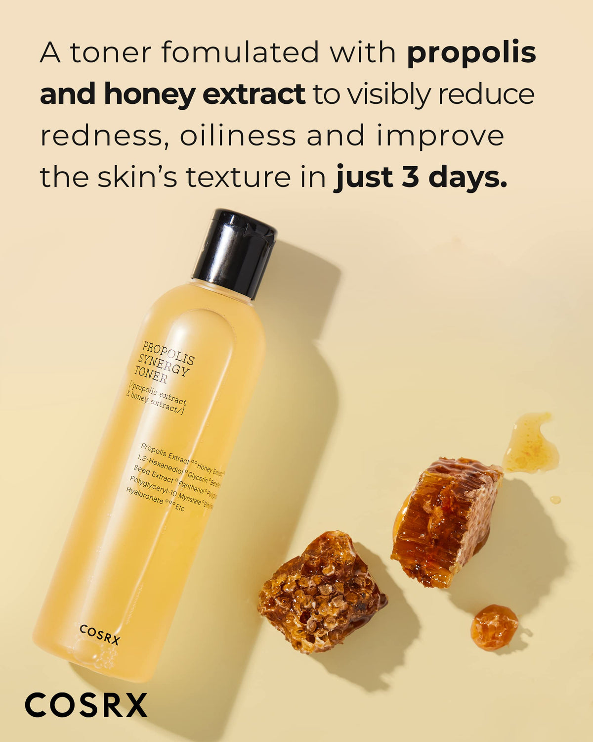 COSRX Toner Propolis 72% 200g arrière avec étiquette