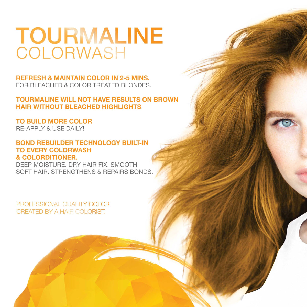 Côté du flacon de shampooing Gem Lites Colorwash de Celeb Luxury