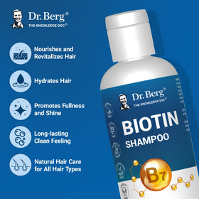 Côté du shampooing Biotin Dr. Berg Nutritionals 240g