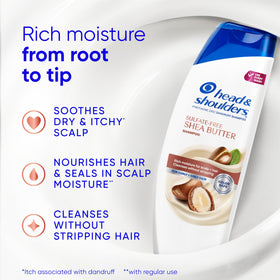 Côté du shampooing Head & Shoulders Anti-Pelliculaire Beurre de Karité 28,2oz