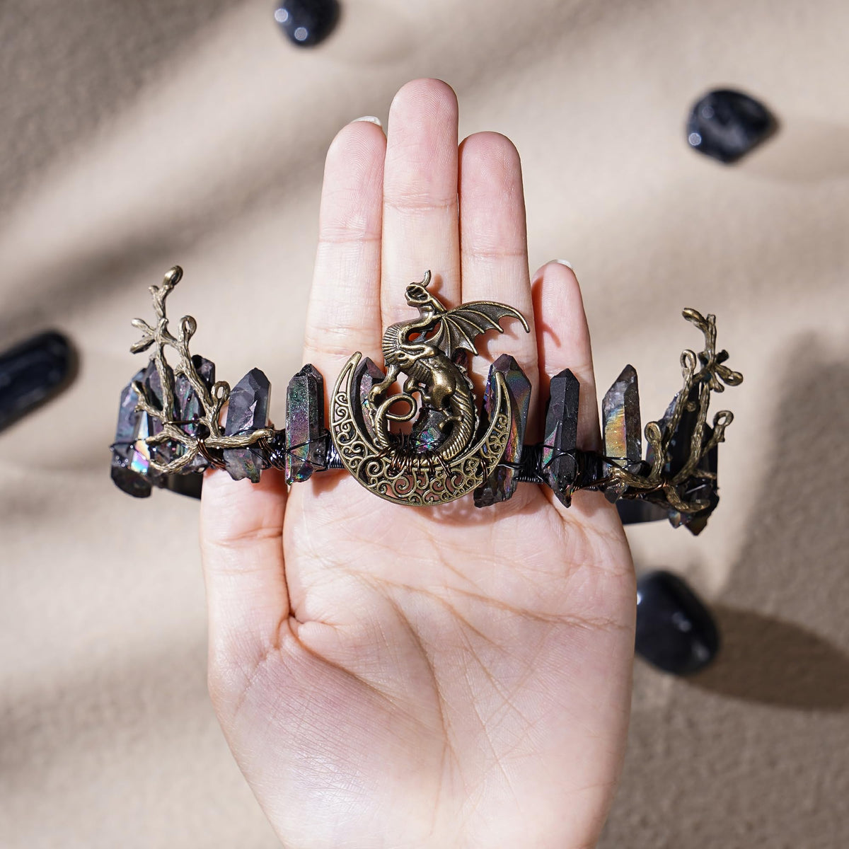 CoTeeZa Tiara en Quartz Brut portée lors d'un événement