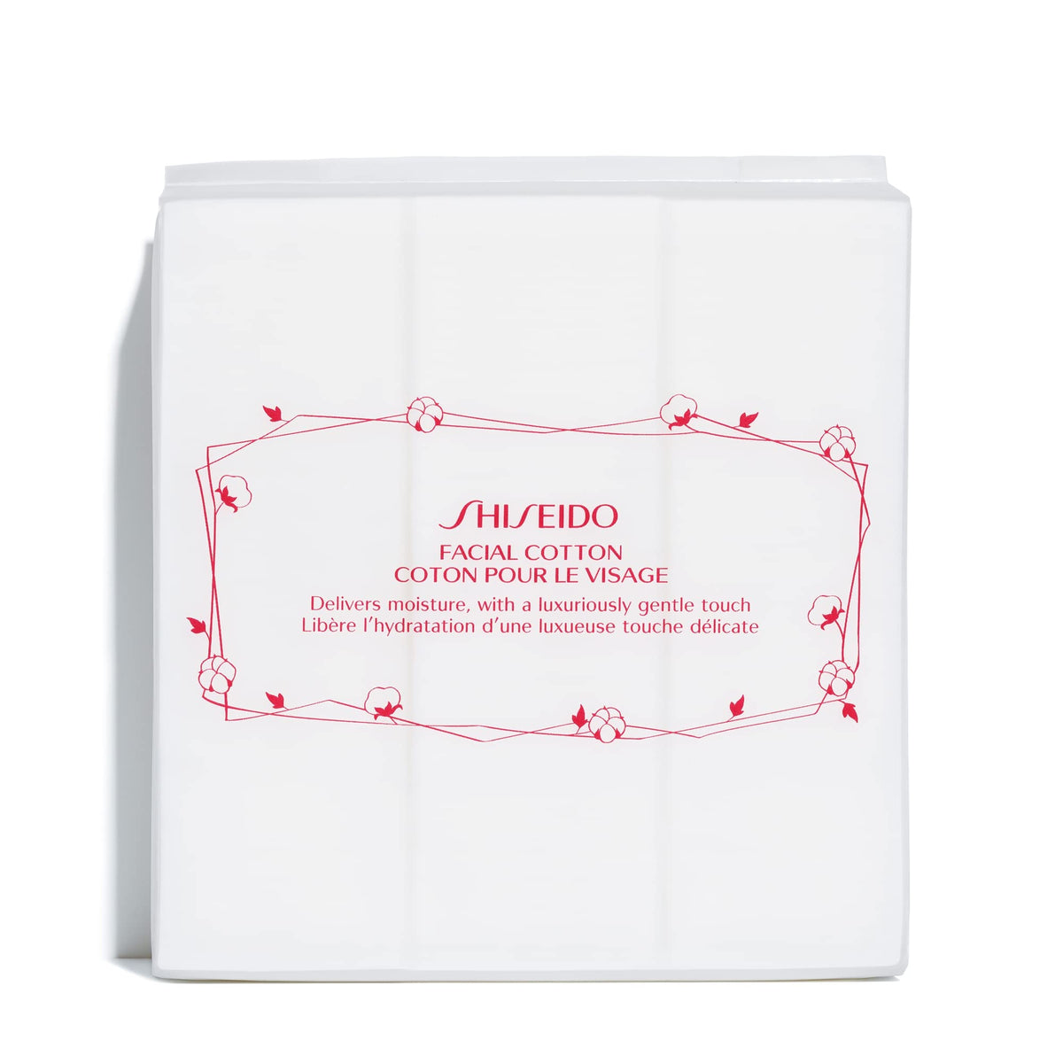 Coton à démaquiller Shiseido paquet de 165 carrés vue avant