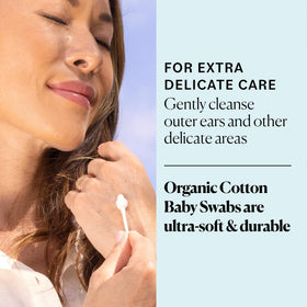 Cotons-tiges bio Sky Organics montrant la texture douce