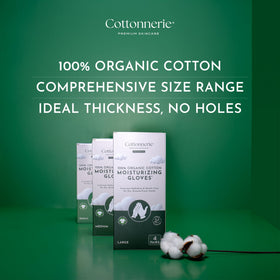 COTTONNERIE Gants en Coton Bio pour Mains Sèches, détail des coutures