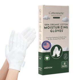 COTTONNERIE Gants en Coton Bio pour Mains Sèches, vue de face