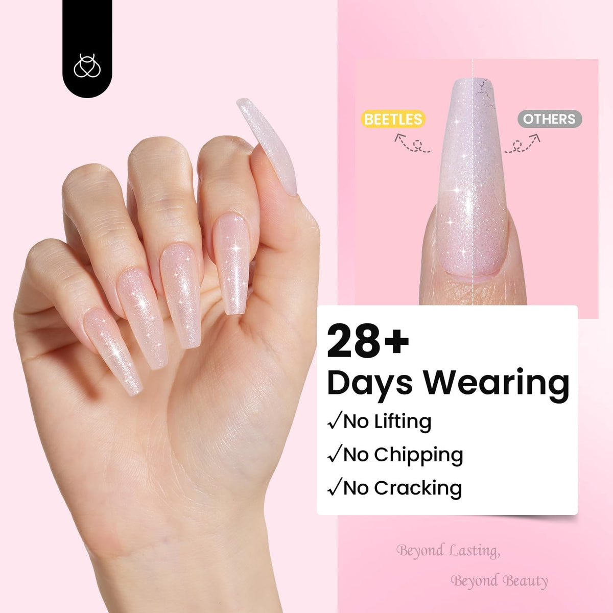 Couche de base et top coat du kit d'extension d'ongles