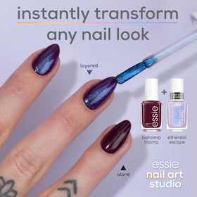 Couche de vernis essie Évasion Éthérée sur ongles nus
