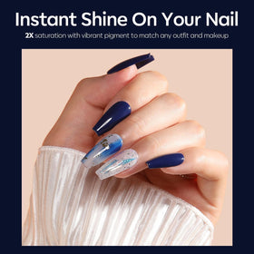 Couleur bleu profond du vernis à ongles gel modelones