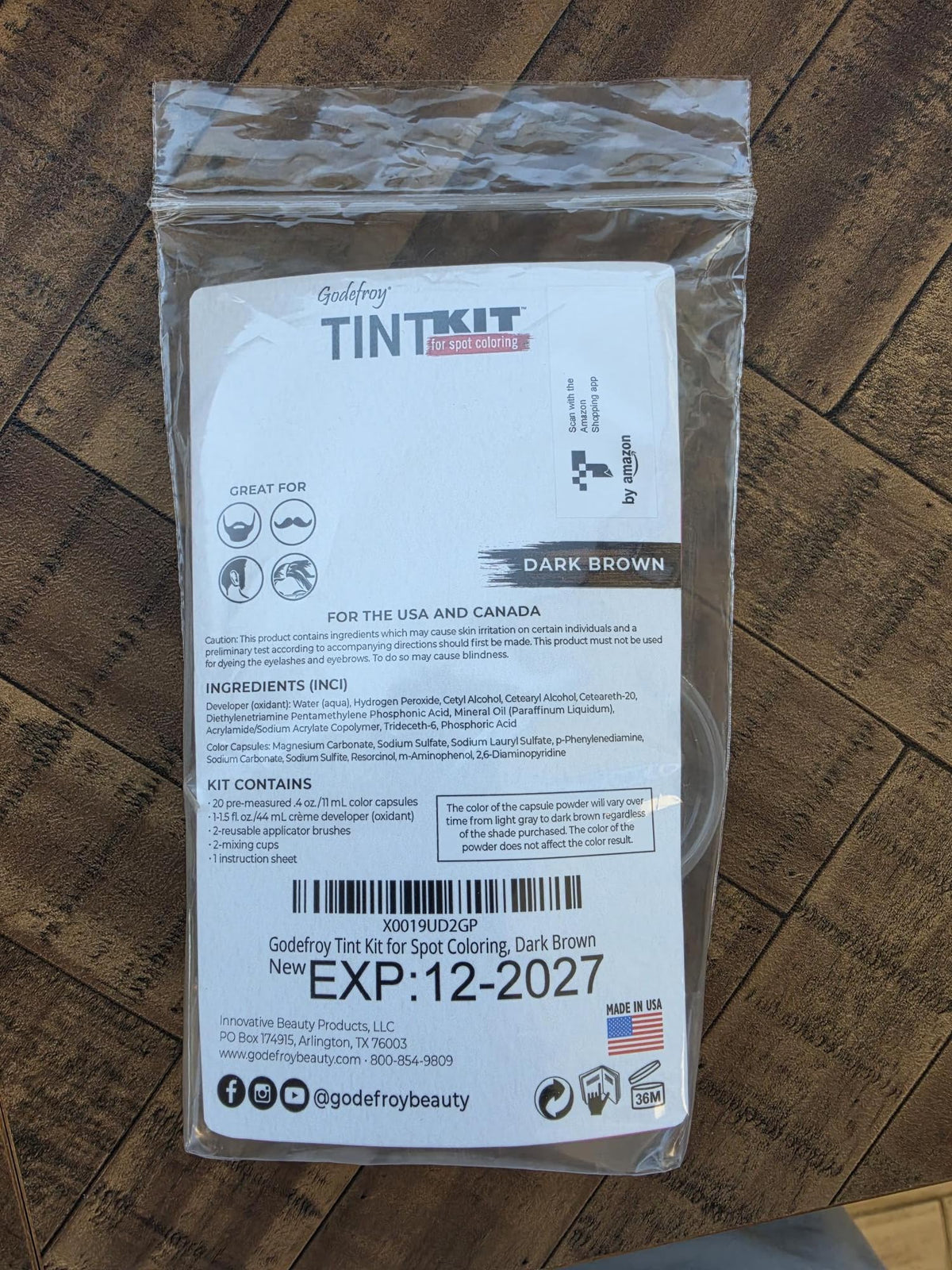 Couleur brun moyen du Kit de Teinture Godefroy