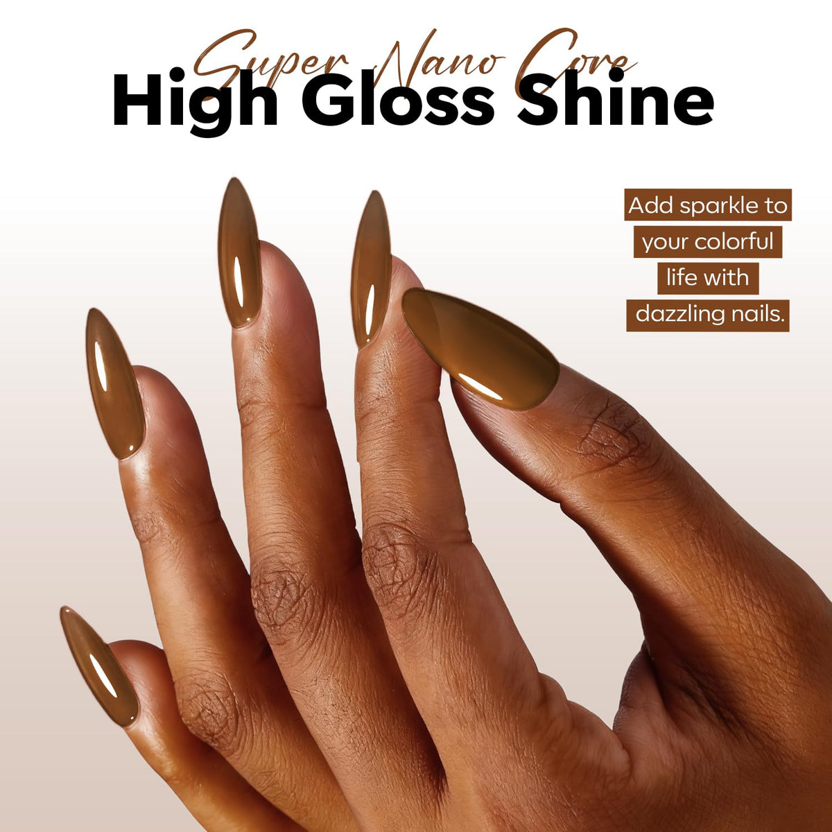 Couleur marron translucide du vernis à ongles gel Jelly Brown Tea