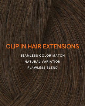 Couleur naturelle des extensions clip-in châtain clair Full Shine