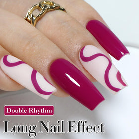 Couleur Vin Rouge du Gel Polish Double Rhythm sur une palette