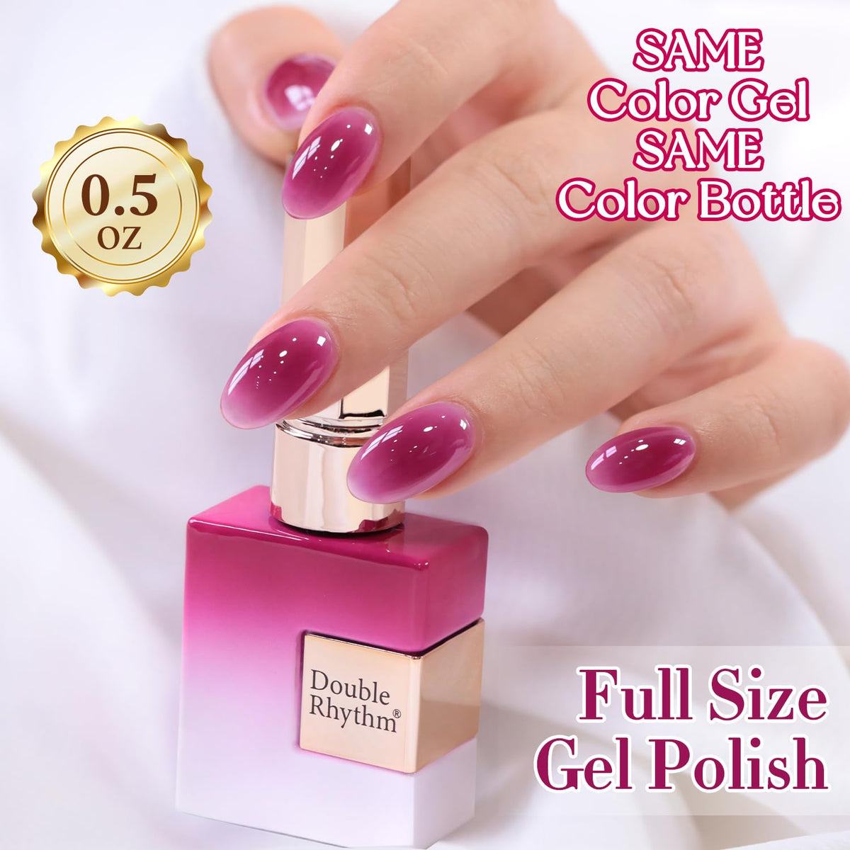 Couleurs de vernis gel Double Rhythm 15 ml sur une palette