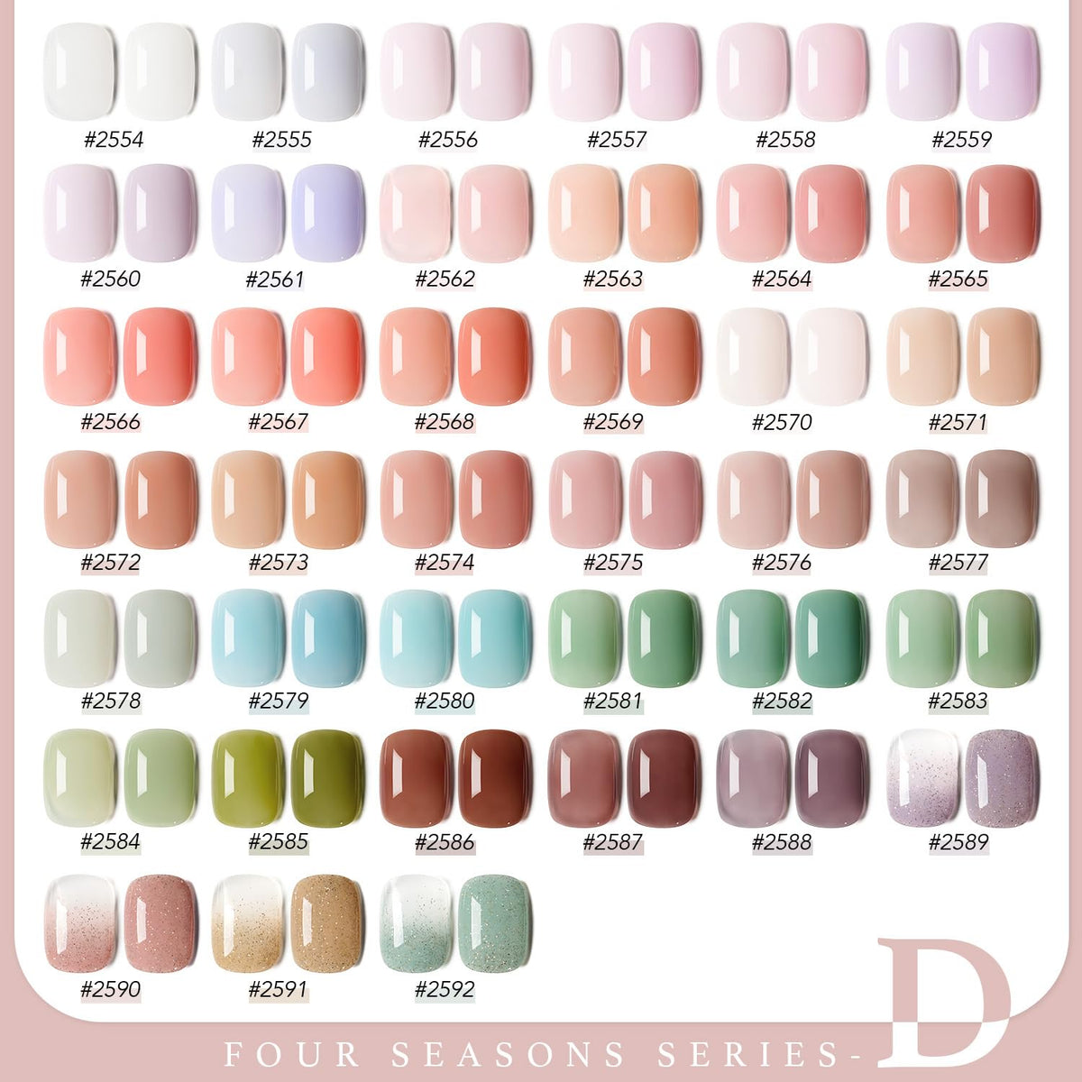 Couleurs printanières du set de vernis gel GAOY