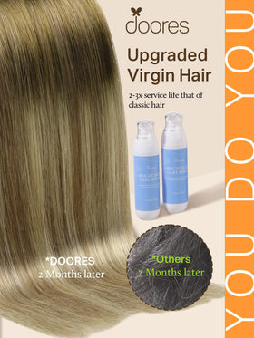 Couleurs variées d'extensions de cheveux DOORES en présentation