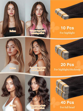 Couleurs variées des extensions de cheveux DOORES