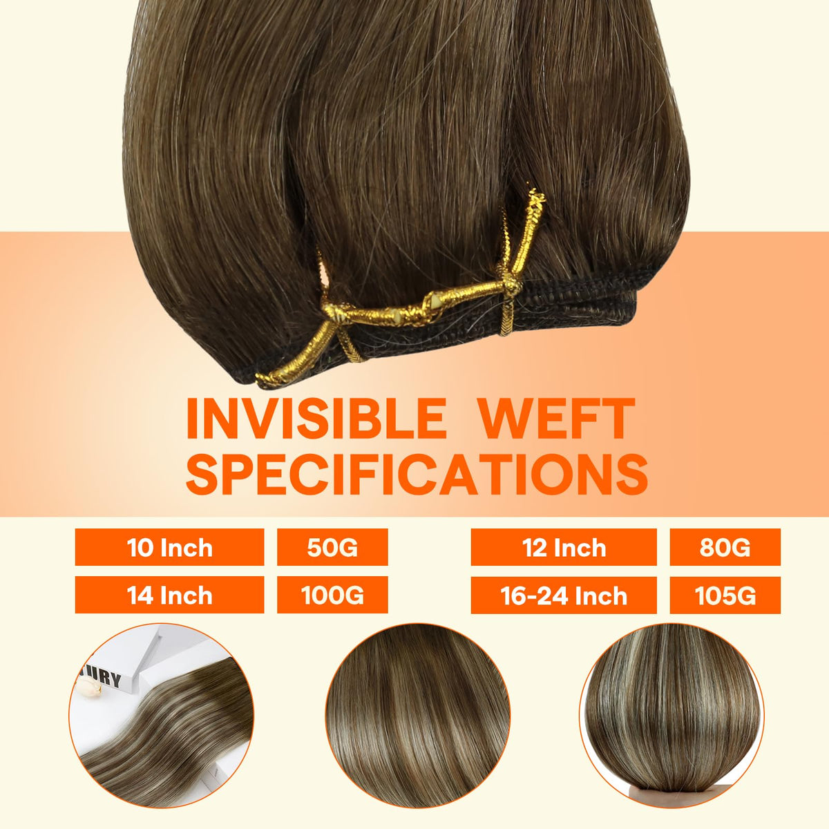 Couleurs variées des extensions de cheveux Full Shine