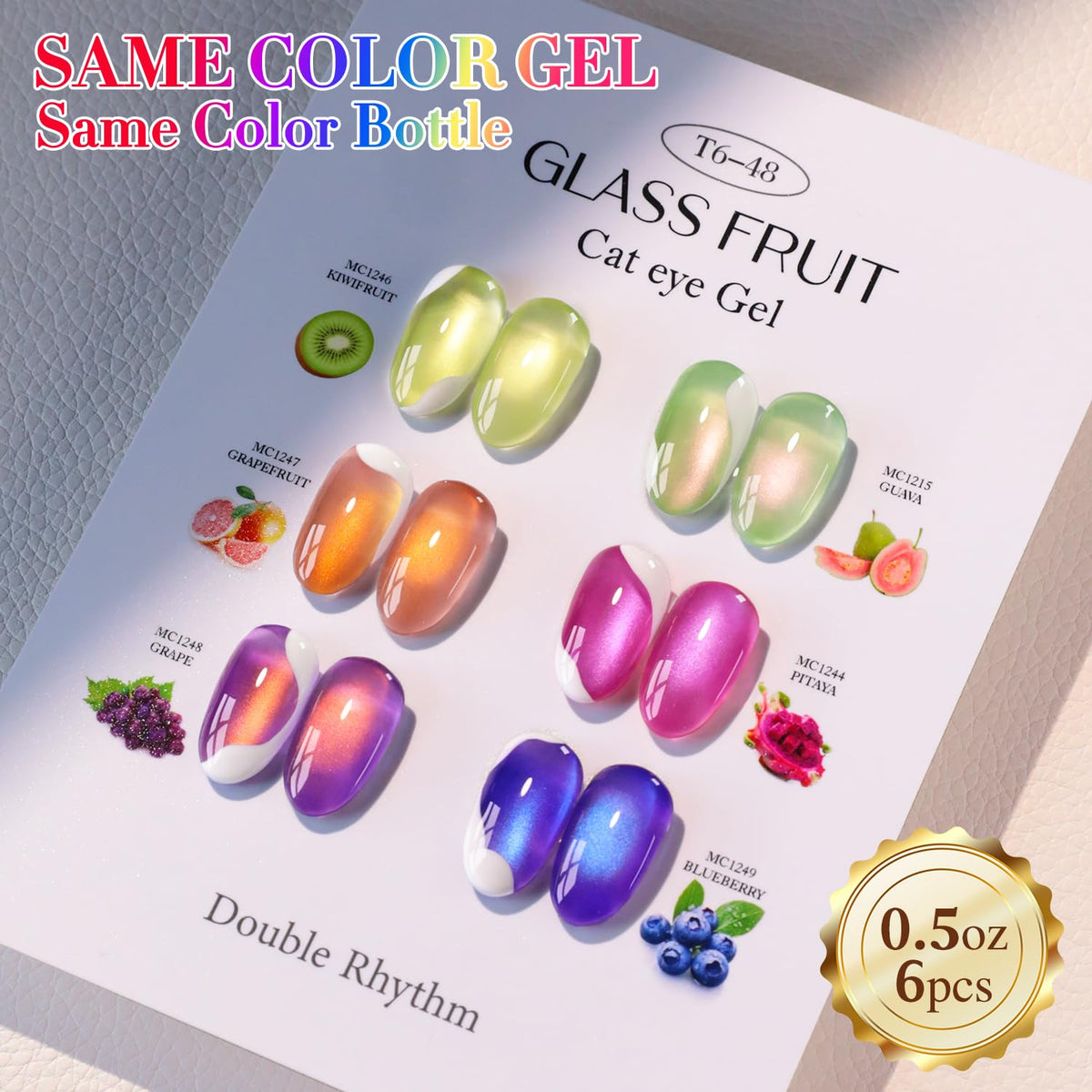 Couleurs variées du set de vernis gel sur une table