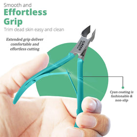 Coupe-cuticules GREEN ESTETICA avec main utilisant l'outil