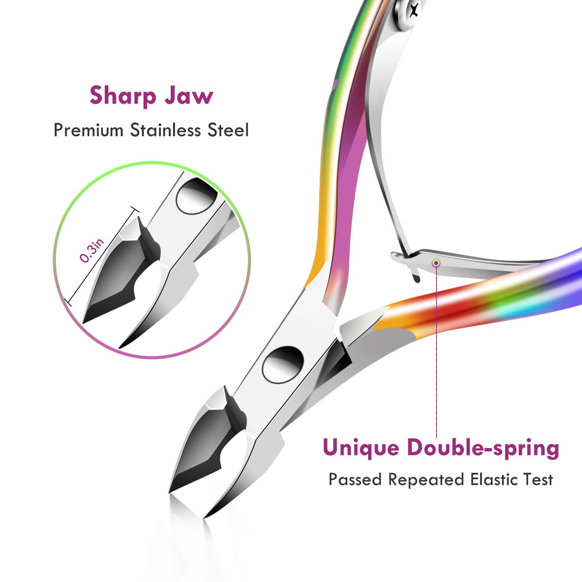 Coupe-cuticules XUNXMAS avec design ergonomique