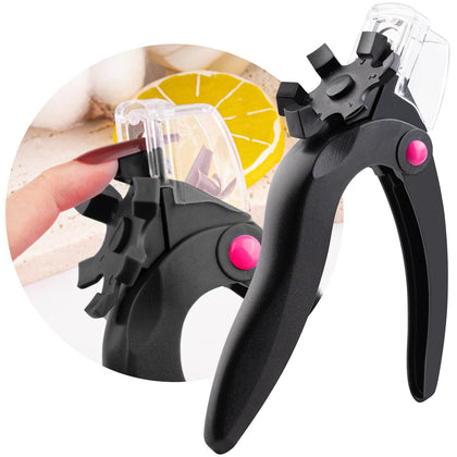 Coupe-ongles acrylique noir GA&EN avec poignée incurvée