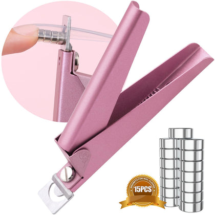 Coupe-ongles ajustable GA&EN rose pâle avec lame tranchante