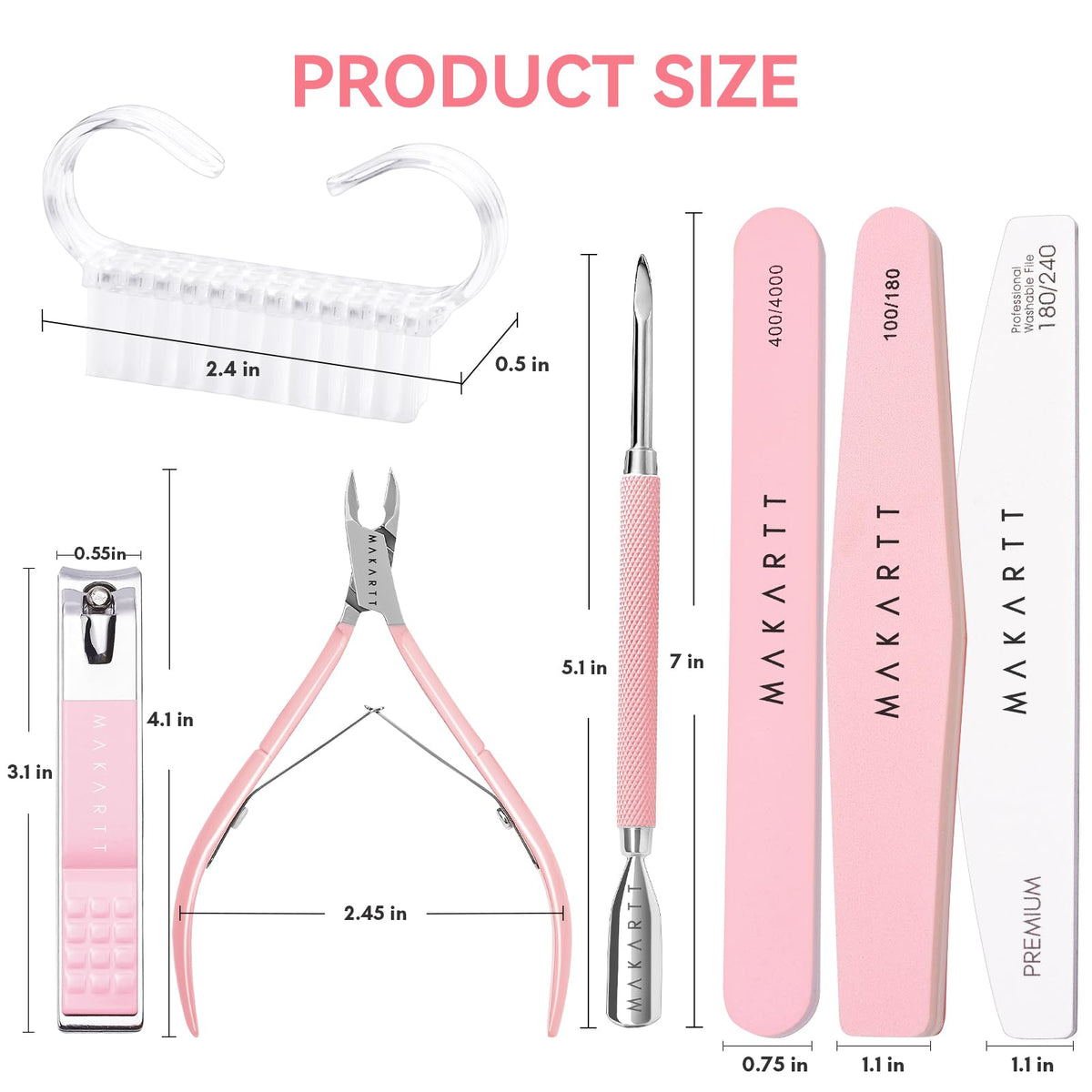 Coupe-ongles du kit manucure Makartt en gros plan