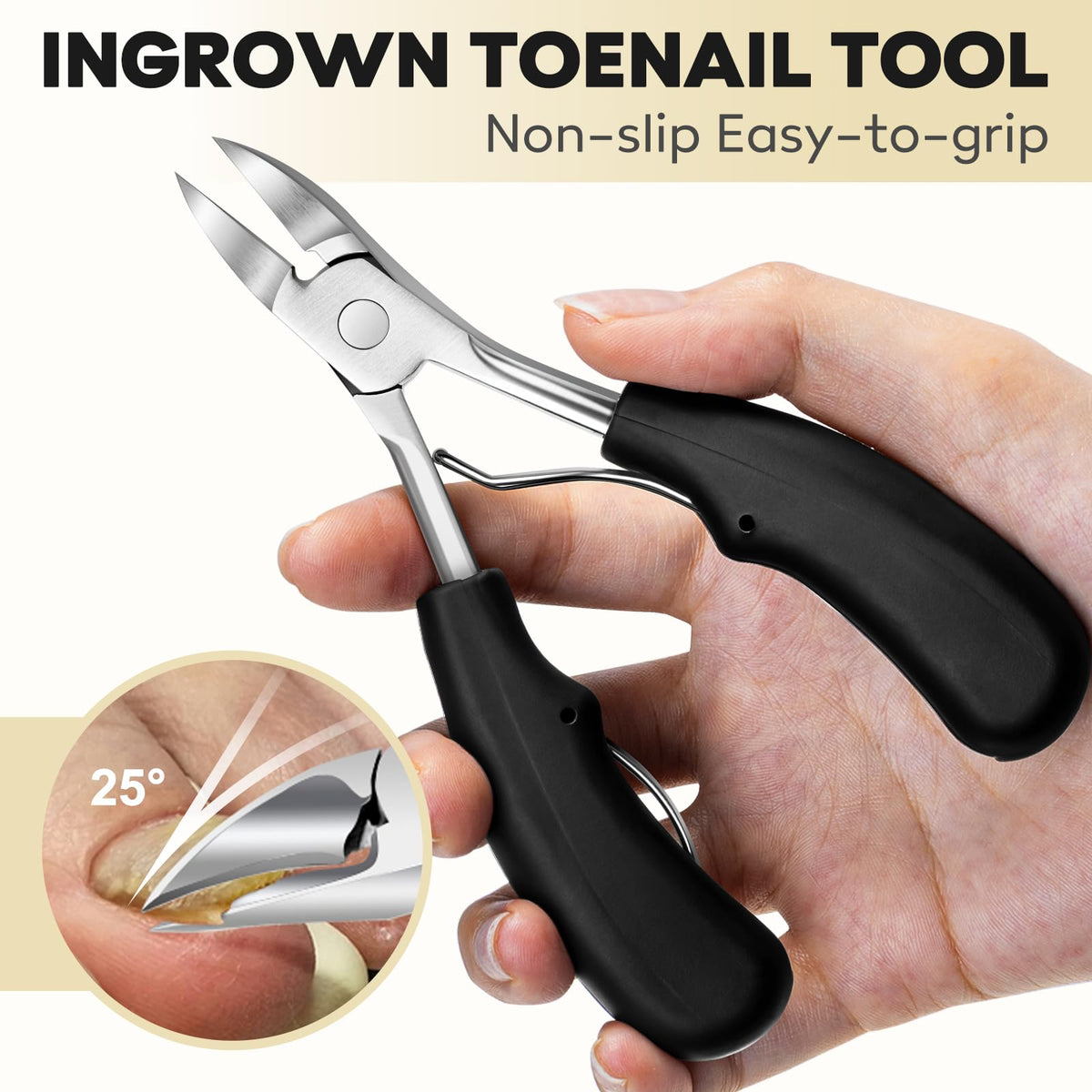 Coupe-ongles ergonomique GJNL avec tête inclinée