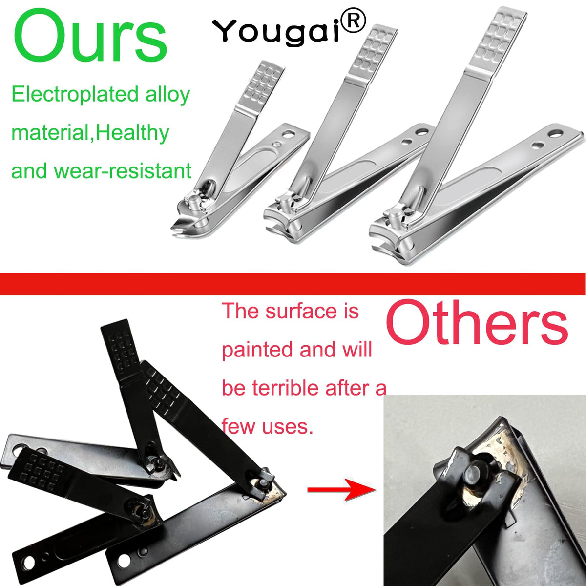 Coupe-ongles et ciseaux à cuticules du kit Yougai