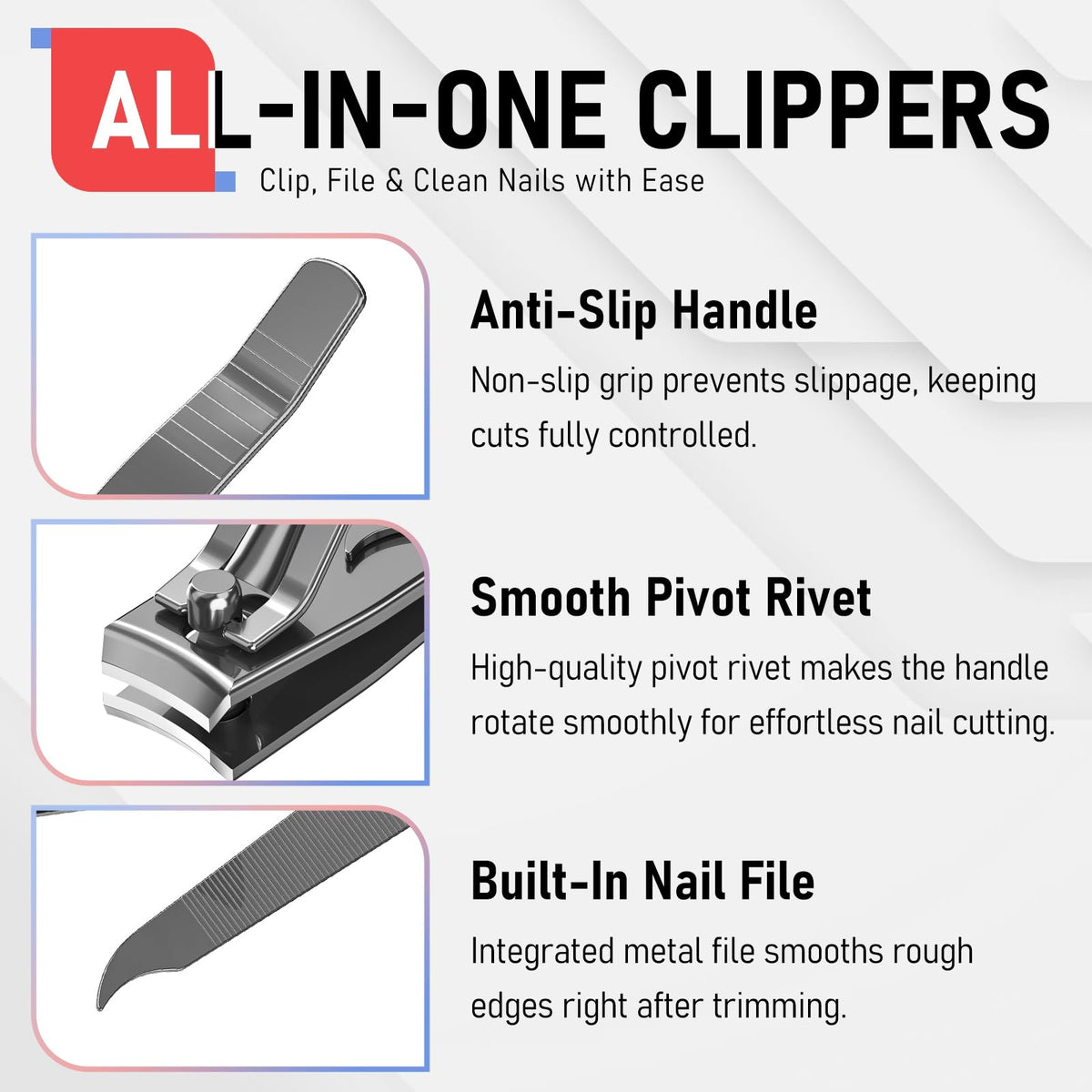 Coupe-ongles firiKer taille de voyage avec trou pour clé