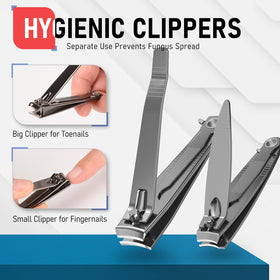 Coupe-ongles firiKer utilisé sur des ongles avec finition soignée